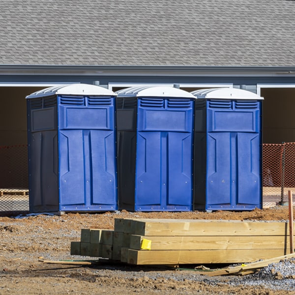 what is the maximum capacity for a single portable toilet in Meredithville